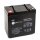 WATTSTUNDE® Akku AGM12-50 12V VRLA AGM Batterie 50Ah C20
