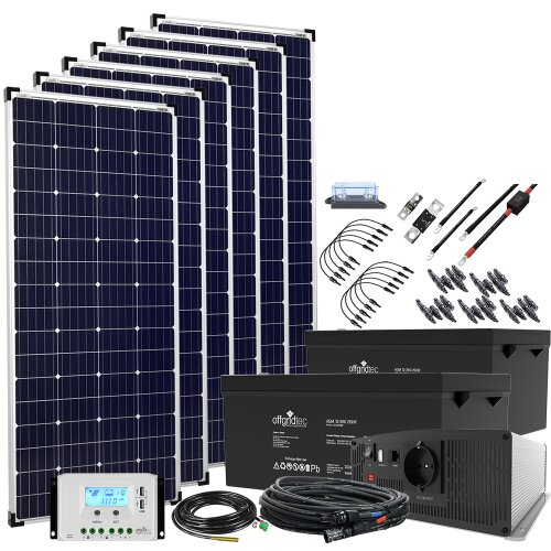 Offgridtec® Autark XXL-Master 24V 1200W Solaranlage -...