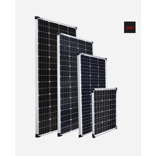 enjoysolar&reg;Monokristallin 36V Solarmodul Mono 50W 100W 150W 180W f&uuml;r 24V-System