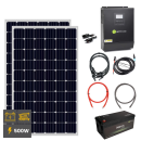 EasyAutark 500Wp/1000AC Solar-Komplettpaket 12 V Inselsystem