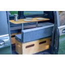 Moonbox Campingbox mit Tisch Van/Bus 119cm Natur