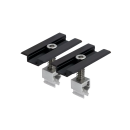 Schwarzes Schr&auml;gdach Montageset f&uuml;r 2 PV-Module senkrechte Montage Photovoltaik Balkonkraftwerk