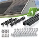 Schwarzes Schrägdach Montageset für 4 PV-Module...