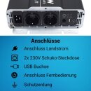 Supervolt 12V 2000W Reine Sinus Welle Wechselrichter mit Netzvorrang und FI-Schutz