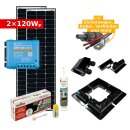 Solar Komplettset 2x 120Wp für Camper & Wohnmobil