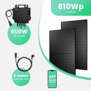 Balkonkraftwerk 810Wp Full Black Solarpaneel Growatt 800W...