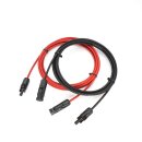 Verl&auml;ngerungskabel 4mm&sup2; beidseitig kompatibel mit MC4 Solarkabel schwarz/rot inkl. Stecker 3m