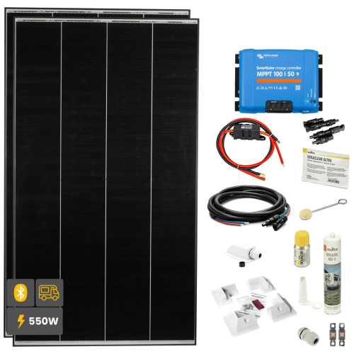 550 W SOLA Frame Black Wohnmobil Komplettset weiß