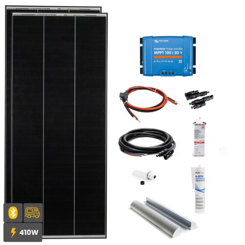 410W Black Wohnmobil Solaranlage SOLA Frame weiß