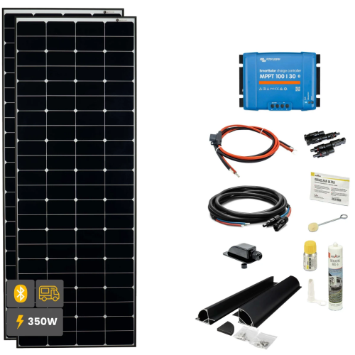 WATTSTUNDE® SOLA Frame Daylight Wohnmobil Komplettset 350 W schwarz