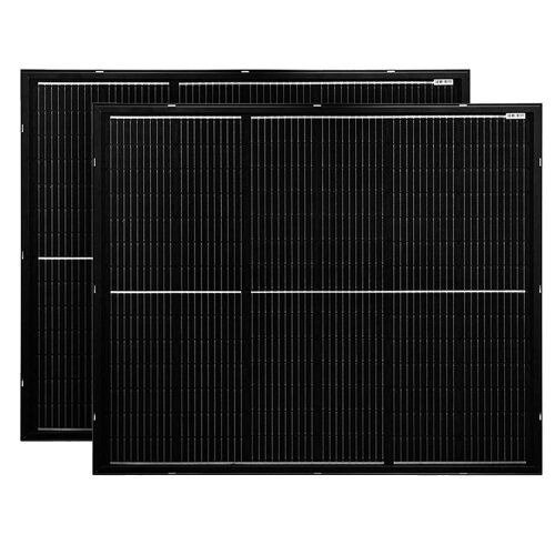 Offgridtec® Balkon - Solarmodulset 12V 2x 200W mit Alu-Rahmen und Kabelbinder