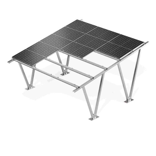 Photovoltaik Solar Aluminium Carport 6x5m Solarcarport für 15 Solarmodule