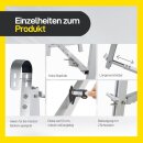 Balkonhalterung Basic Solarmodul Halterung 1300mm silber, Verstellbar Winkel 10-30&deg;