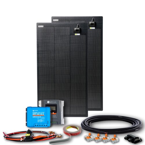 WATTSTUNDE® 200EFX MultiWire MARINE MPPT Solar Komplettset für Wohnmobile & Boote