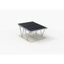 Solar Carport Doppelcarport Aluminium Bausatz f&uuml;r 2 Fahrzeuge wasserdicht