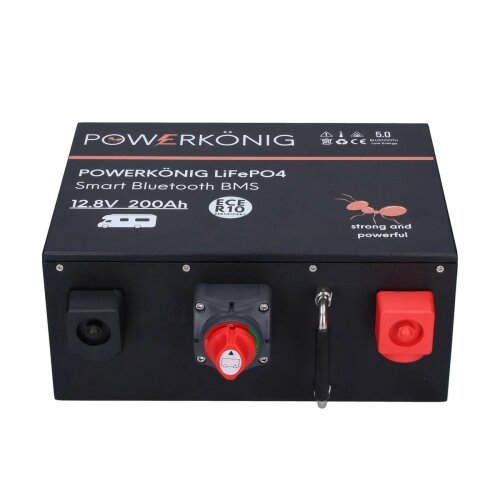 Powerkönig® LiFePO4 Untersitz Akku 200Ah 12V mit...