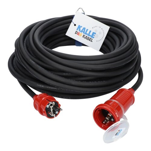 Kalle Verlängerungskabel Schuko Colour 2,5mm² rot IP44 25 Meter