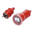 Kalle Verl&auml;ngerungskabel Schuko Colour 2,5mm&sup2; rot IP44 25 Meter