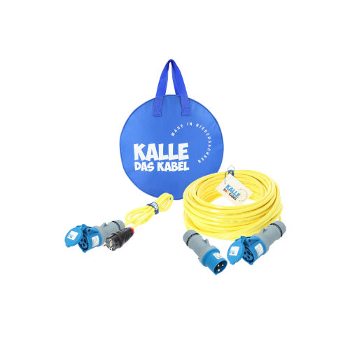 Starter Set Camping-KALLE 25 m Campingkabel Standard + Adapterkabel