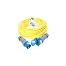 Camping Starter Set Polyurethan GELB H07BQ-F 3G 2,5 mm&sup2; 25 Meter + Adapterkabel H07BQ-F 3G 2,5 mm&sup2; 1,5 Meter Schuko Stecker auf CEE Kupplung