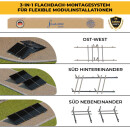 All In One Flachdach Montagesystem f&uuml;r Balkonkraftwerke