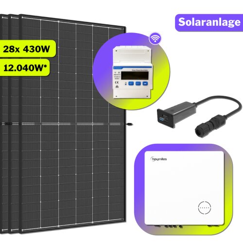 Solaranlage Komplettset Trina Solar 28x 430Wp mit Hoymiles HYT-12K Wechselrichter