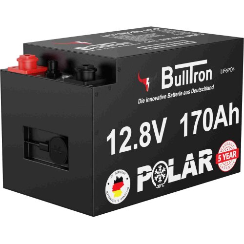 BullTron 170Ah Polar LiFePO4 12.8V Akku mit Smart BMS, Bluetooth App und Heizung