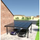 Solar Carport Doppelcarport Aluminium Bausatz