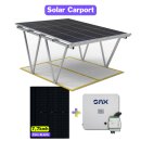 Solar Carport Doppelcarport Aluminium Bausatz f&uuml;r 2 Fahrzeuge