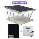 Solar Carport Doppelcarport Aluminium Bausatz f&uuml;r 2 Fahrzeuge  15 Solarmodulen