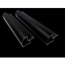 SOLARA Montagespoiler Schwarz, 68cm Modulmaß, Set...