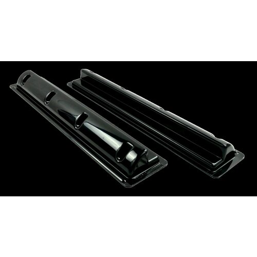 SOLARA Montagespoiler Schwarz, Verbindungsprofil, Set mit 2 Stück – ABS Haltespoiler für Solarmodule inkl. Schrauben, ideal für Wohnmobile & Boote