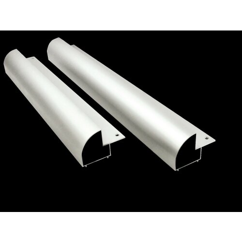 SOLARA Aluminium Montagespoiler – Eloxierte Haltespoiler für Solarmodule Silber, ideal für Wohnmobile & Boote, 68 cm, Set mit 2 Stück