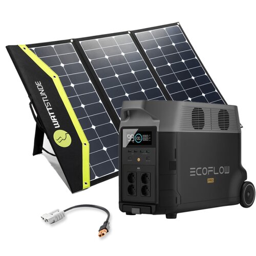 EcoFlow DELTA PRO Powerstation Bundle mit WATTSTUNDE® SunFolder Solartasche