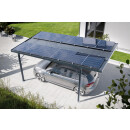 Premium Carport Anthrazit 3094 x 5620 mm - Polycarbonat wei&szlig; gestreift