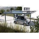 Premium Carport Anthrazit 3094 x 5620 mm - Polycarbonat wei&szlig; gestreift
