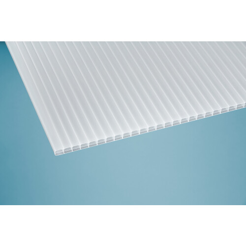 Premium Doppelcarport Weiß 6110 x 5620 mm - Polycarbonat Opal