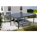 Premium Doppelcarport Anthrazit 6110 x 5620 mm - Polycarbonat bronce