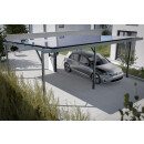 Premium Doppelcarport Anthrazit 6110 x 5620 mm - Acryl klima blue