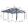 Premium Doppelcarport Anthrazit 6110 x 5620 mm - Acryl klima blue