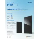 JA Solar JAM60D41-500/LB &ndash; 500 W Bifaziales Glas-Glas Solarmodul (Full Black)