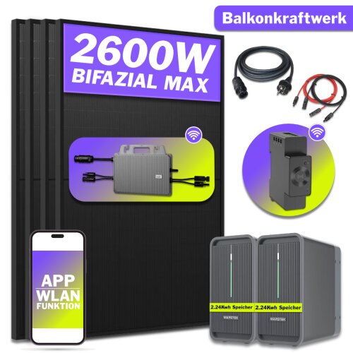 2000W Balkonkraftwerk mit Marstek Speicher 4,48 kWh und TSOL- 800W Wechselrichter