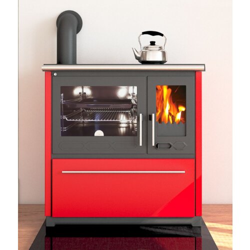 Plamen 850 Glas N – Roter Holzherd (linke...