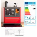 Plamen 850 Glas N &ndash; Roter Holzherd (linke Ausf&uuml;hrung)