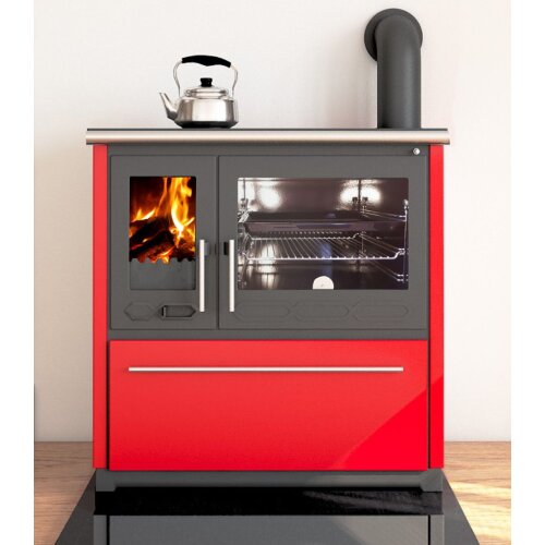 Plamen 850 Glas N – Roter Holzherd (rechte...