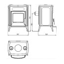 Plamen Amity 3 &ndash; effizienter Guss-Kaminofen inkl. Herdplatte, 8 kW