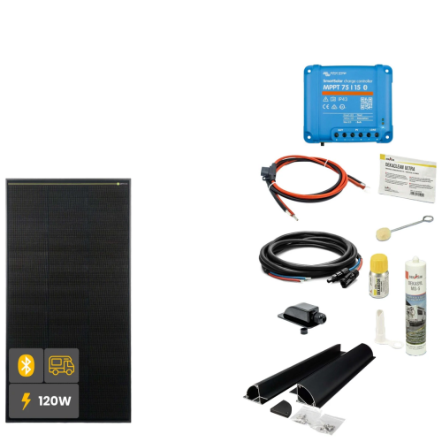 120 W SOLA Frame Black Wohnmobil Komplettset schwarz