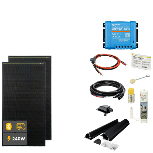 240 W SOLA Frame Black Wohnmobil Komplettset schwarz