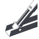 Aufst&auml;nderung f&uuml;r Flachdach schwarz, einstellbar 18-30 Grad M1D-W1200