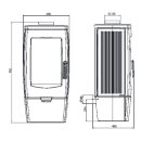 Plamen Gala Kaminofen Grau 8 kW – Gusseisenofen,...